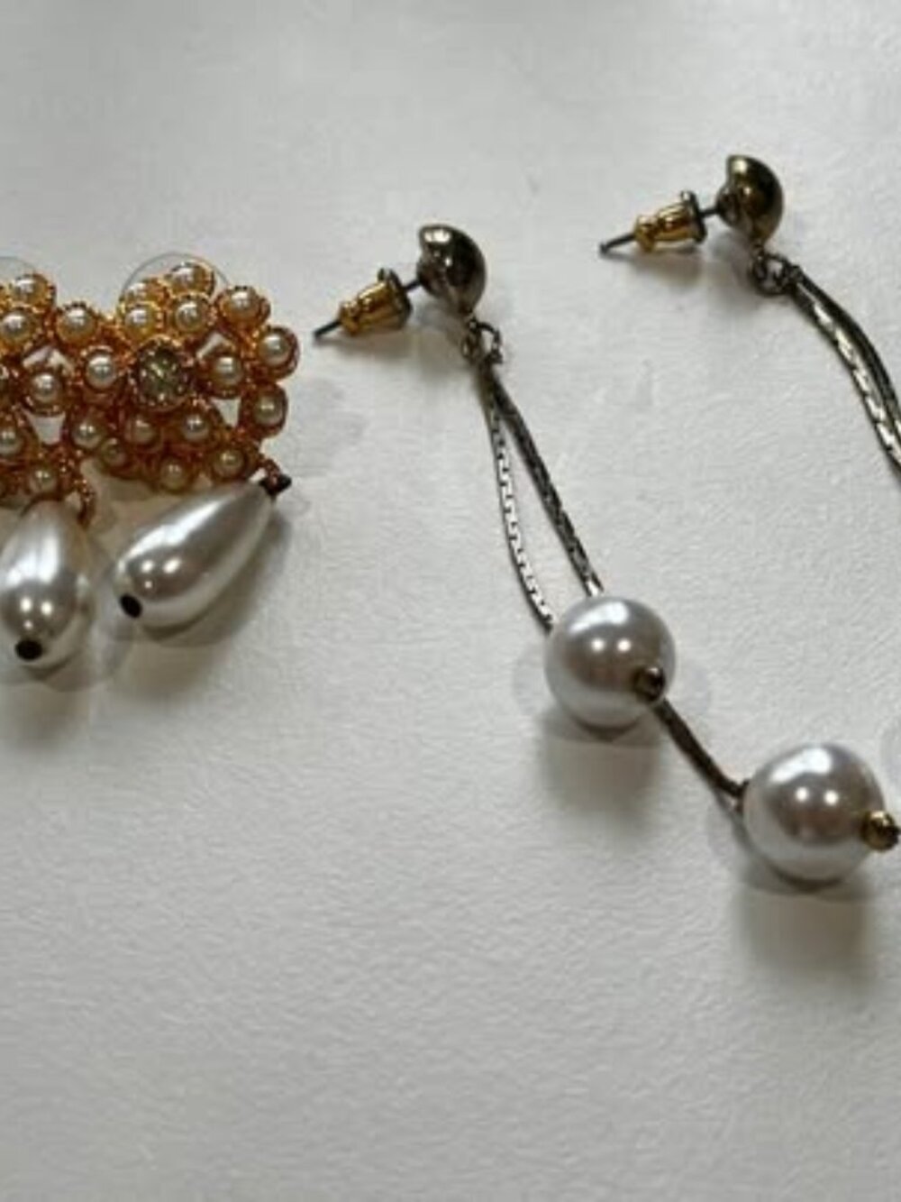 Vintage Style Pearl Earring Set - 2 Pairs